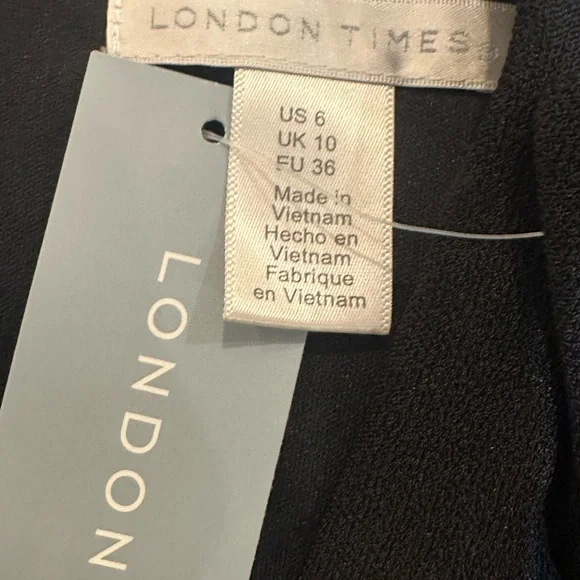 NWT‎ London Times Black Dress - Picture 8 of 12